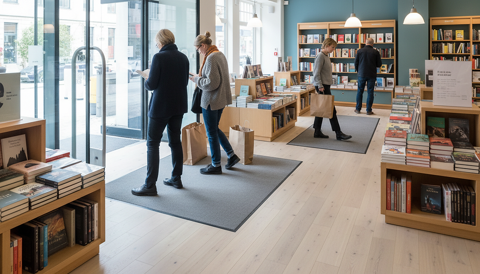 Matta i butik som minskar smuts vid entrén