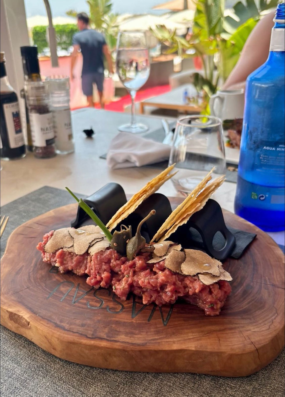 Steak Tartare at Nassau Beach Club Ibiza