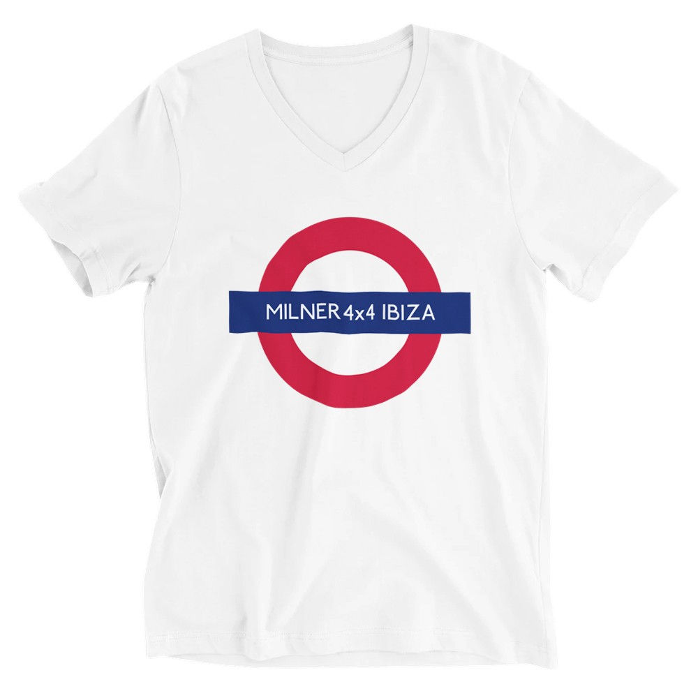 Milner4x4 Ibiza London Underground style V-Neck T-shirt
