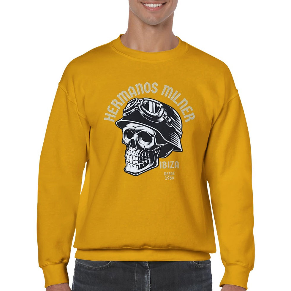 Thumbnail: German Military Death Skull Hermanos Milner Ibiza Sweatshirt