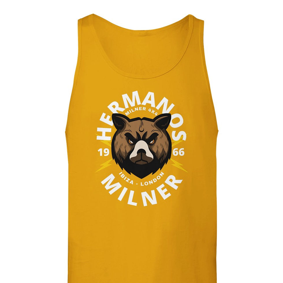 Thumbnail: Hermanos Milner Ibiza London Bear Premium Unisex Tank Top
