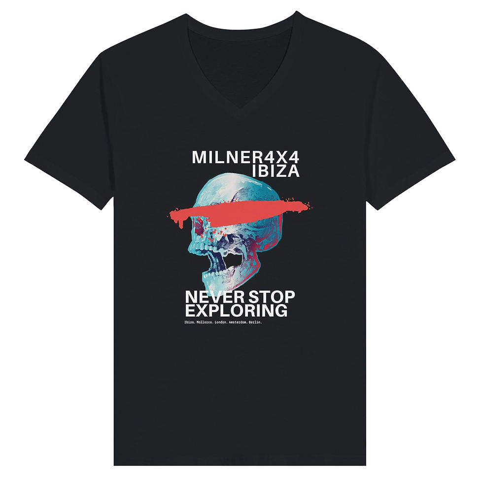 Thumbnail: Milner4x4 Ibiza Never Stop Exploring V-Neck T-shirt