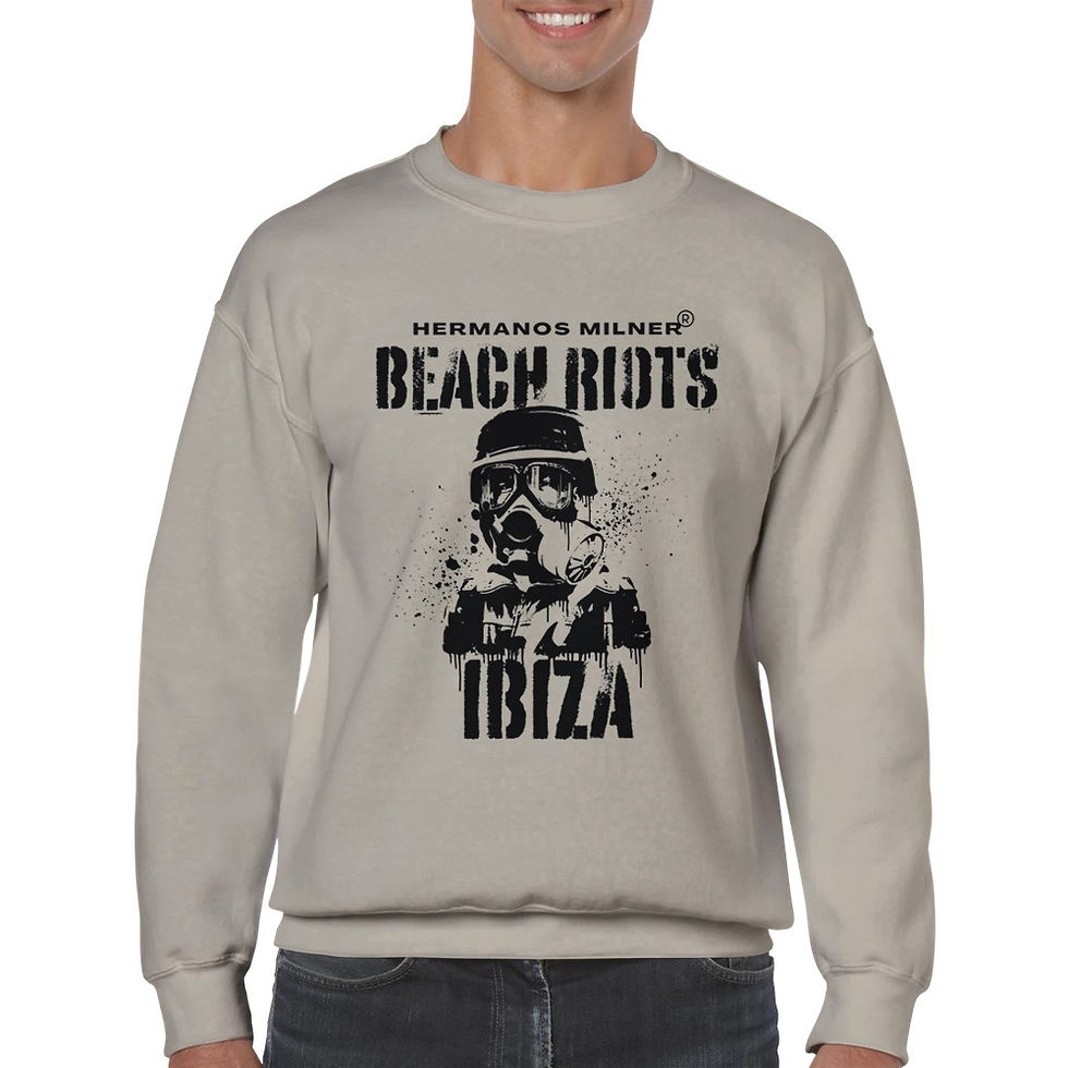 Thumbnail: Hermanos Milner Beach Riots Ibiza Crewneck Sweatshirt