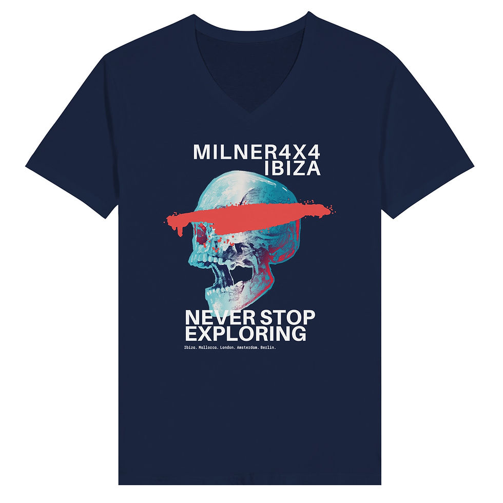 Thumbnail: Milner4x4 Ibiza Never Stop Exploring V-Neck T-shirt