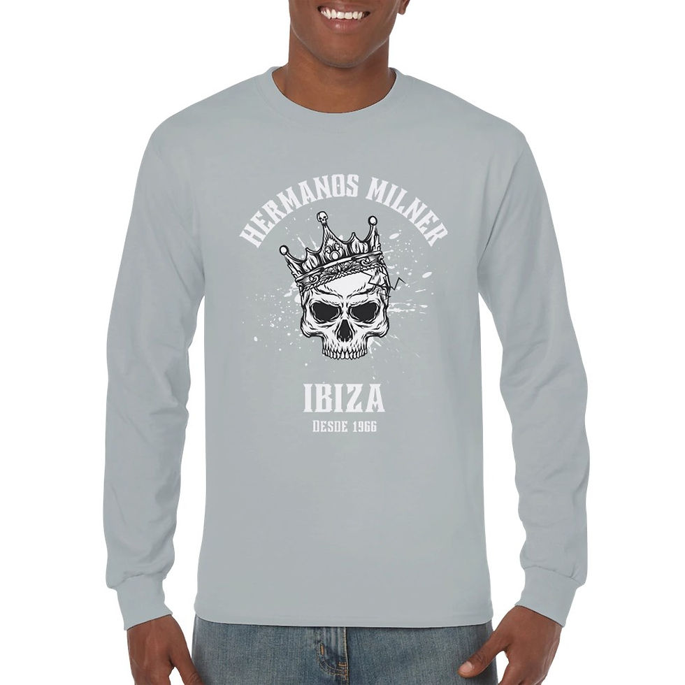 Thumbnail: Hermanos Milner Ibiza Skull Premium Unisex Longsleeve T-shirt