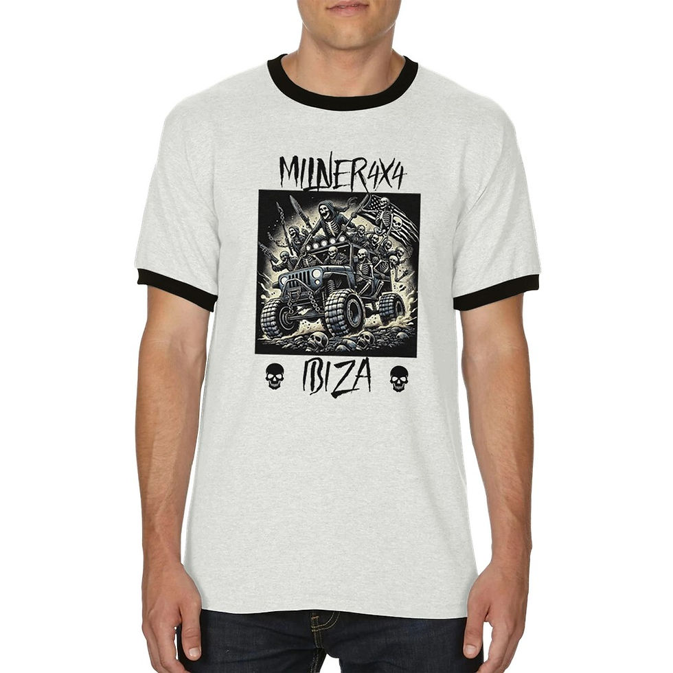 Thumbnail: Milner4x4 Ibiza Ride & Roar Ringer T-shirt