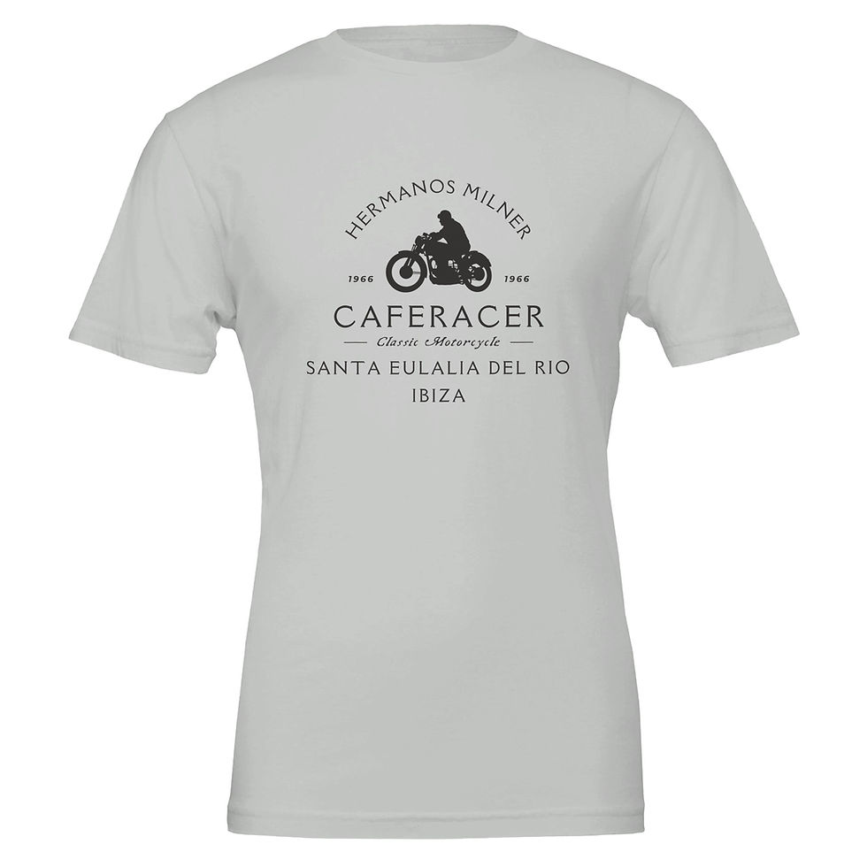 Thumbnail: Cafe Racer Classic Motorcycle Hermanos Milner Ibiza Crewneck T-shirt