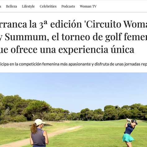 Noticia REVISTA WOMAN del calendario del circuito woman golf