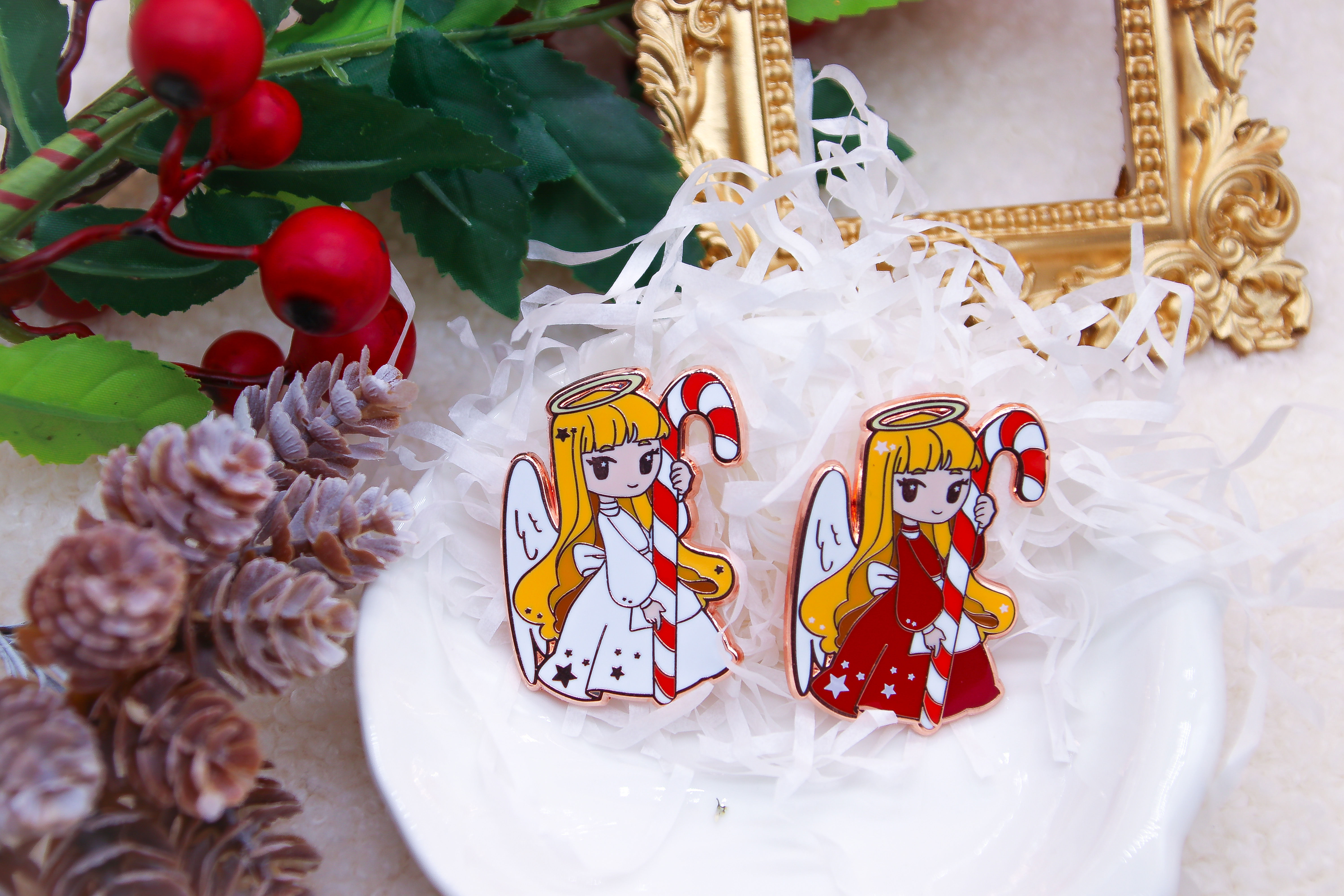 The Christmas Angel Pins