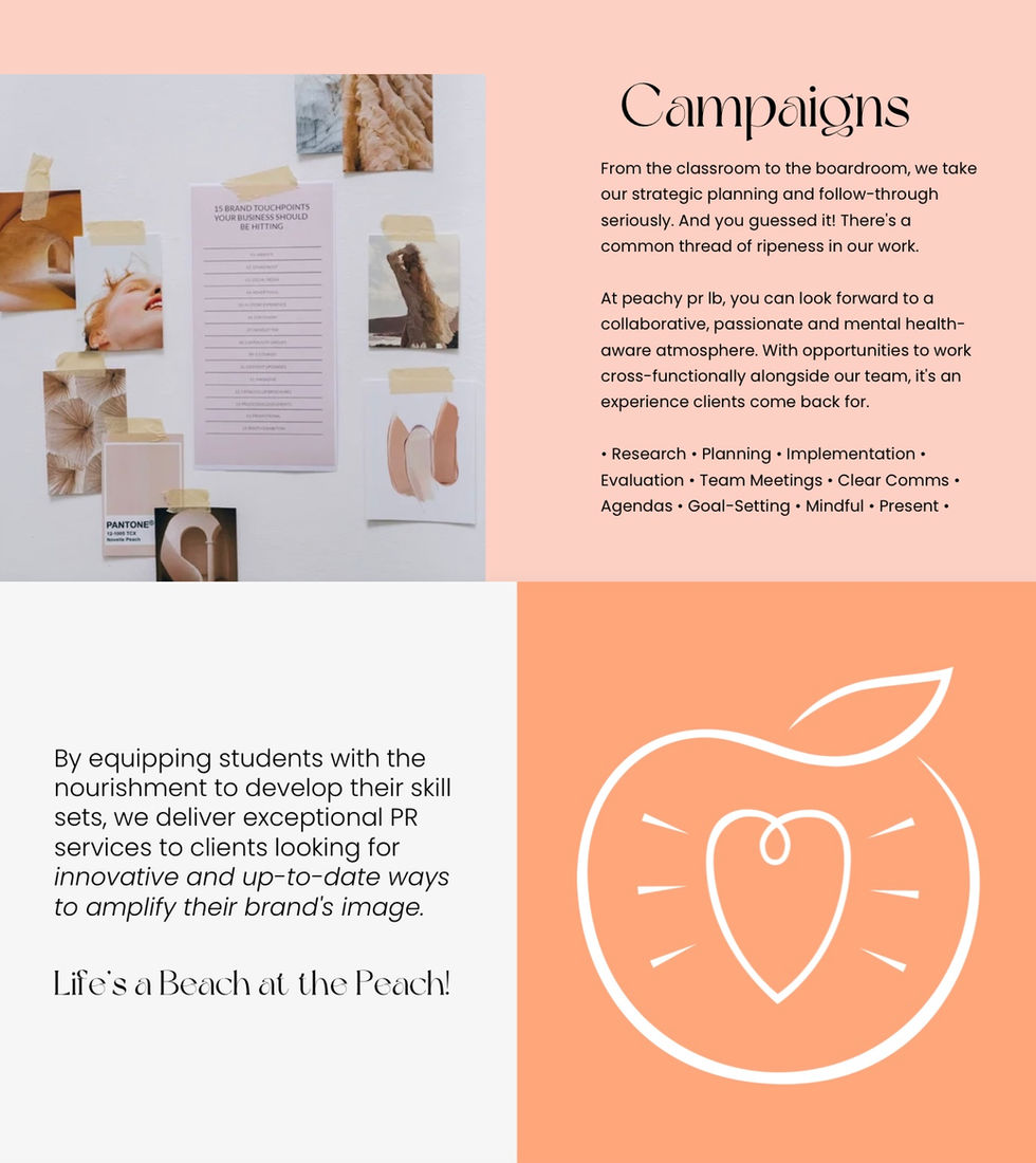 Peachy PR Website (4/5)