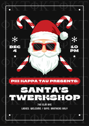 PKT Christmas "Santa's Twerkshop" Party Flyer 1
