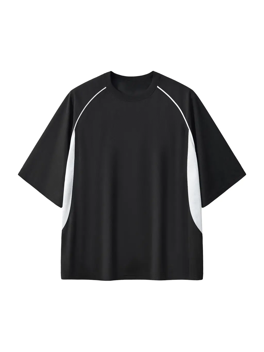Contrast Piping Panel Raglan T-Shirt wholesale blank t-shirts