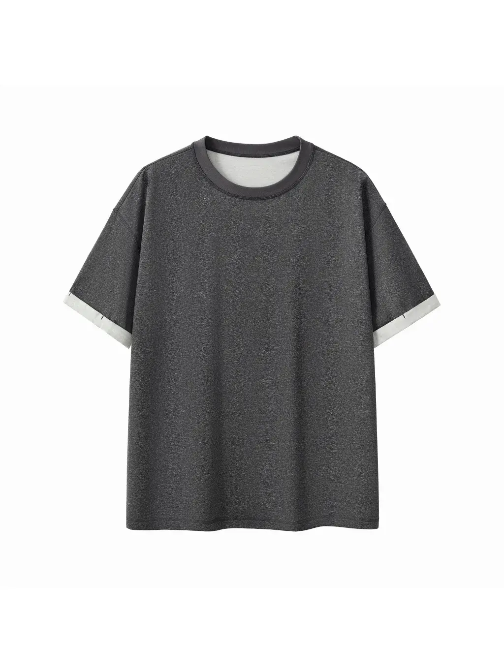 Contrast Cuff Cuffed T-Shirt wholesale blank t-shirts