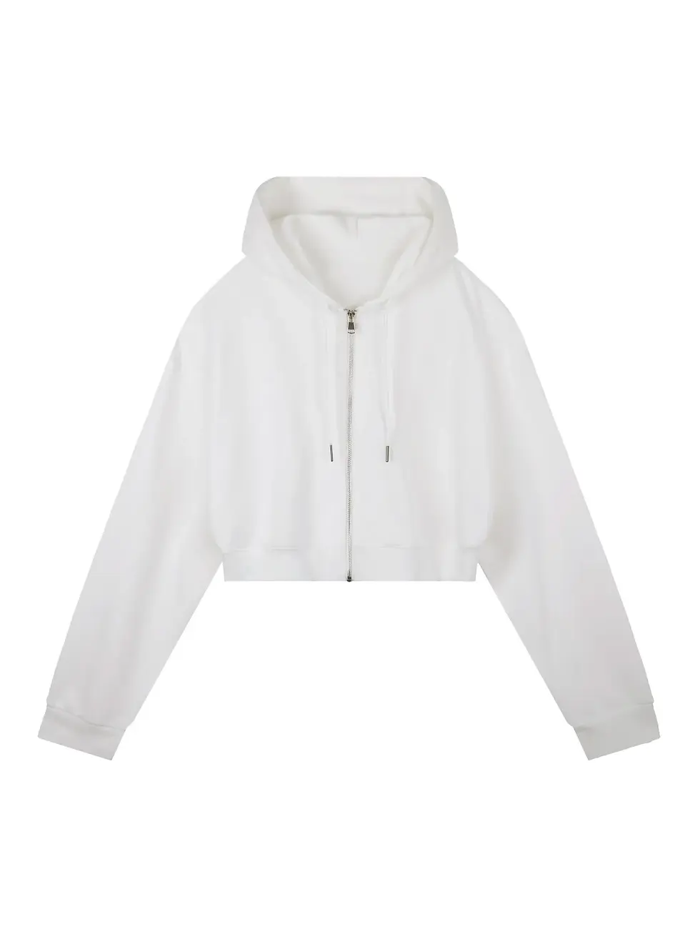 Thumbnail: Essential Cropped Zip-Up Hoodie custom hoodie manufacturer