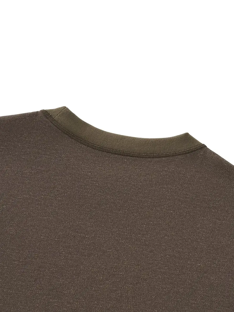 Thumbnail: Contrast Cuff Cuffed T-Shirt wholesale blank t-shirts