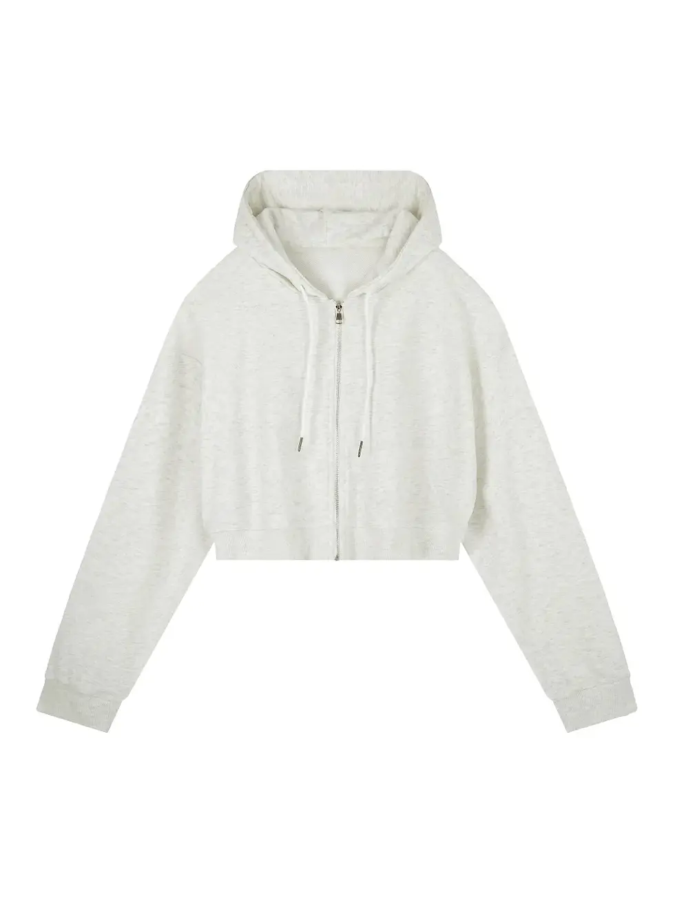 Thumbnail: Essential Cropped Zip-Up Hoodie custom hoodie manufacturer