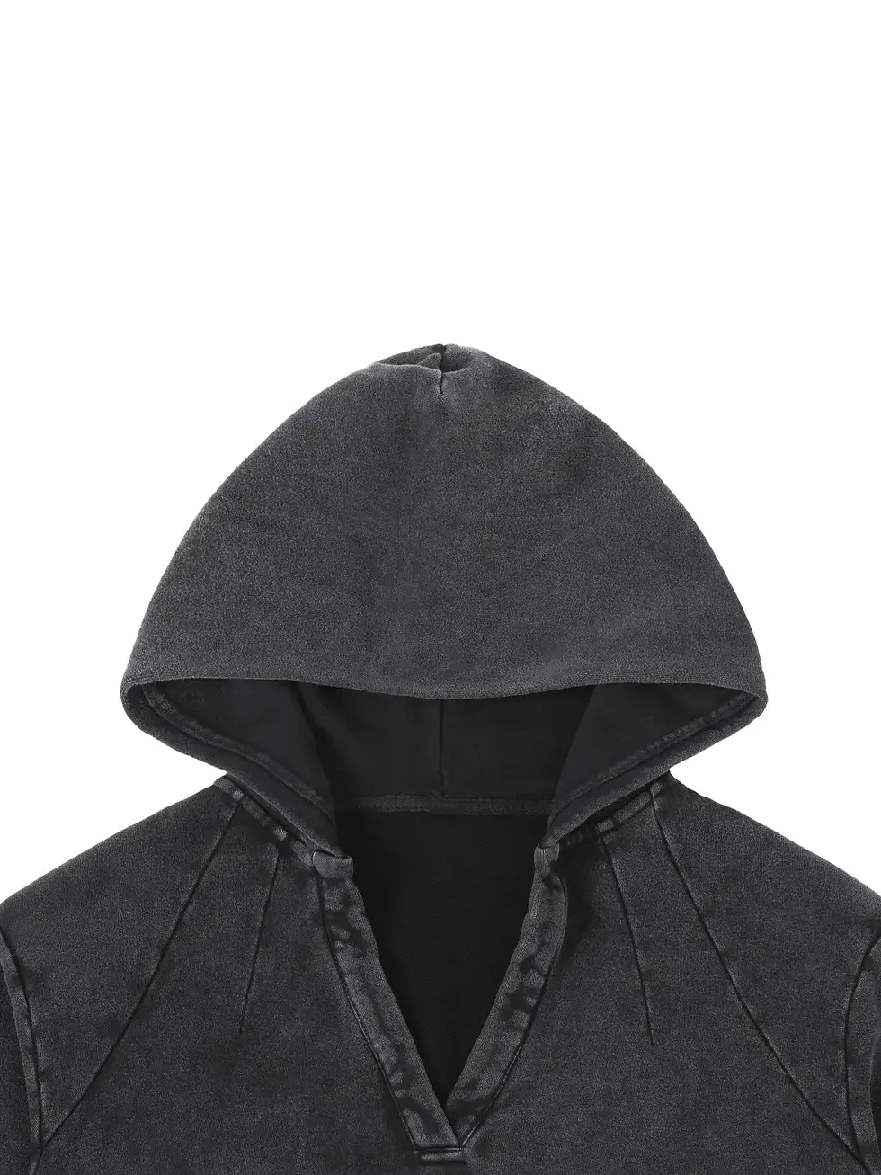Thumbnail: Vintage Washed Raw Edge Hoodie custom hoodie manufacturer