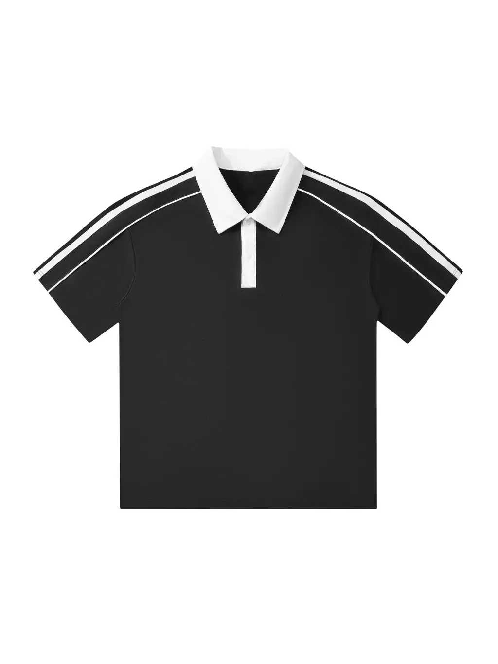 Contrast Collar Short-Sleeve Polo Shirt wholesale blank t-shirts