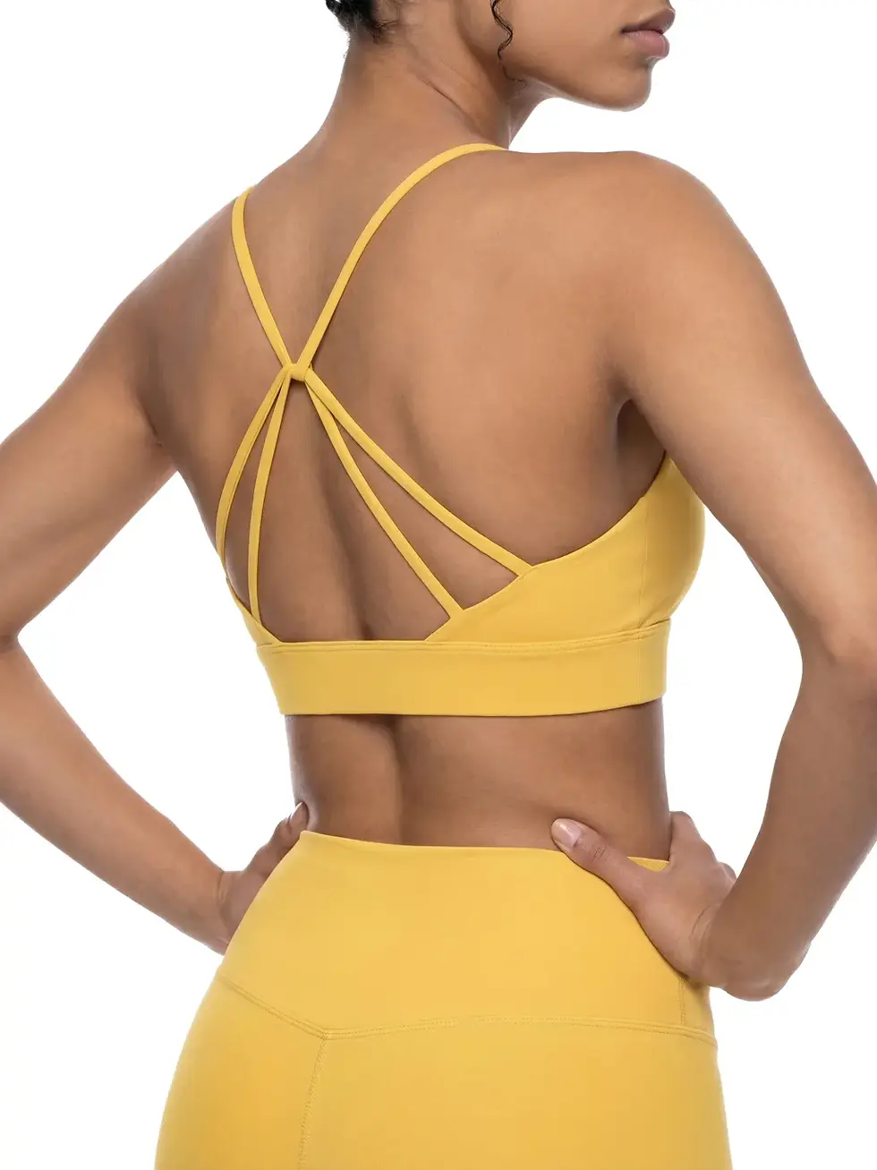 Thumbnail: Strappy Criss Cross Yoga Sports Bra  private label streetwear supplier