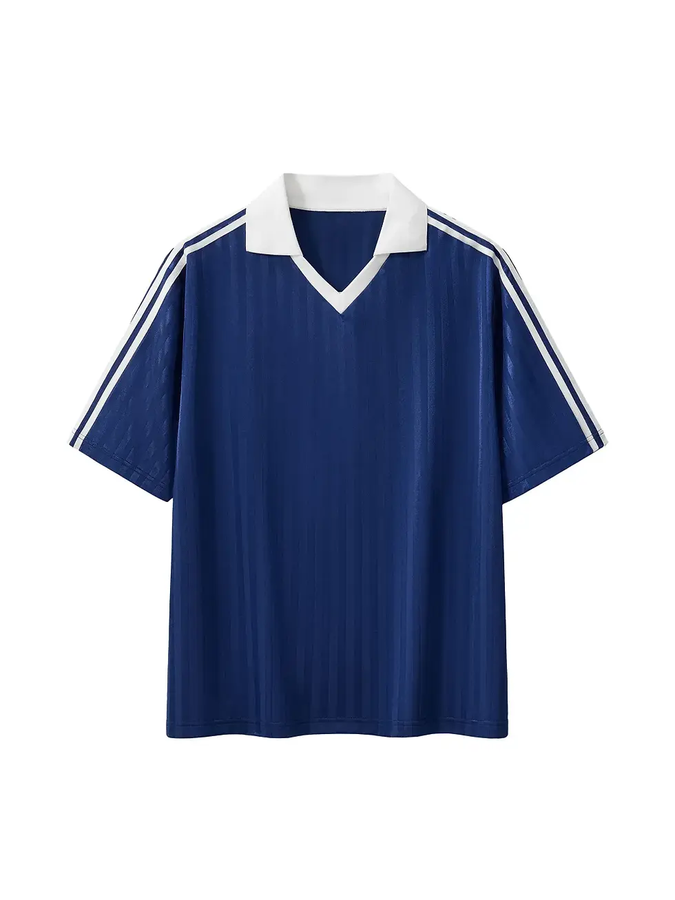 Thumbnail: Contrast Collar Striped Soccer Jersey wholesale blank t-shirts
