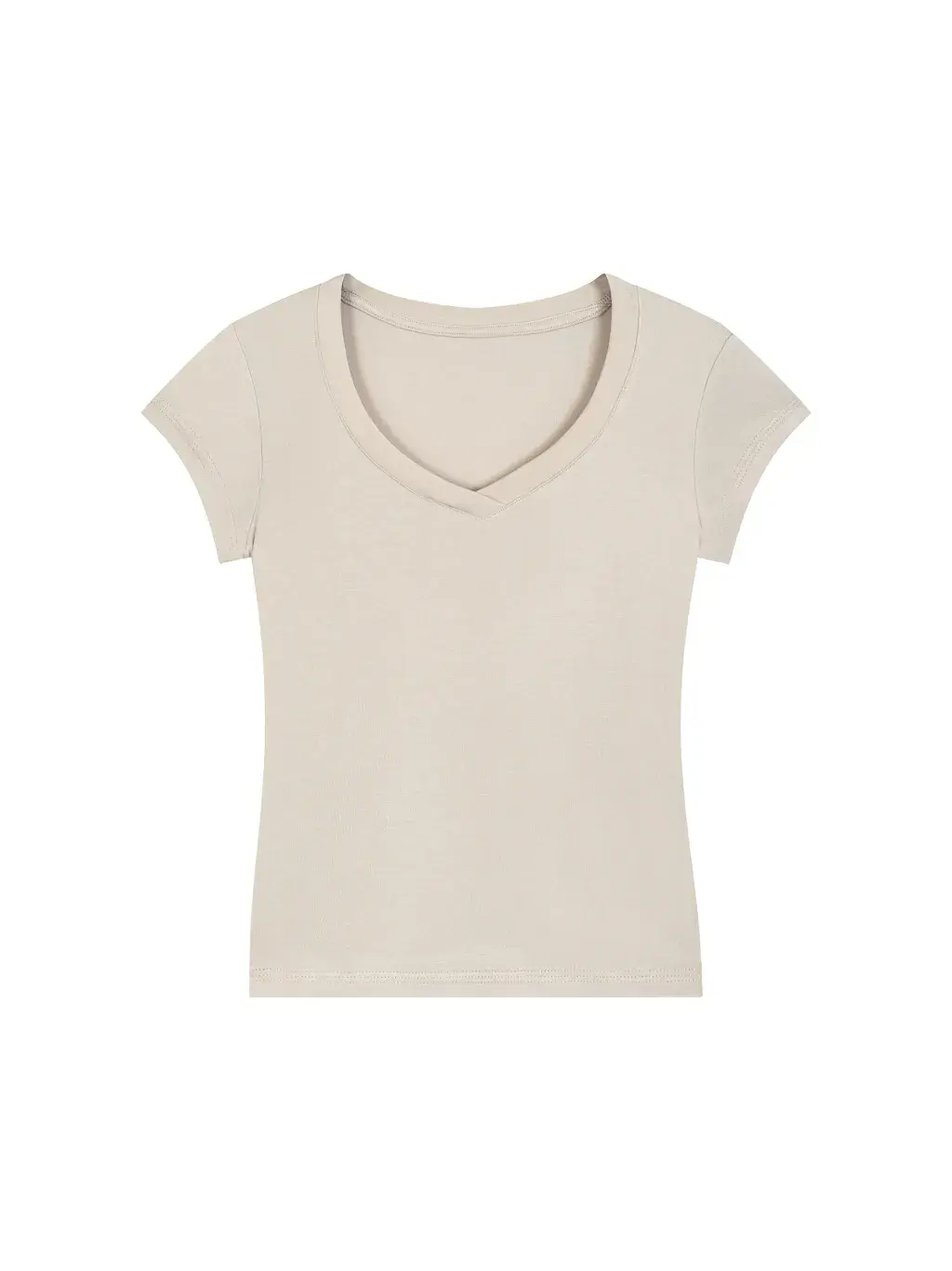 Essential V-Neck Bodycon T-Shirt wholesale blank t-shirts