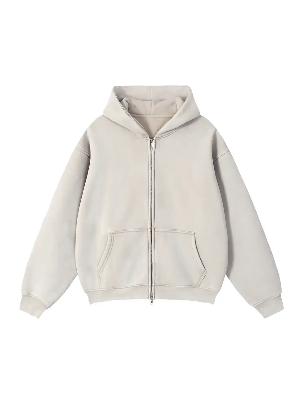 Thumbnail: Zip-Through Boxy Fleece Hoodie custom hoodie manufacturer