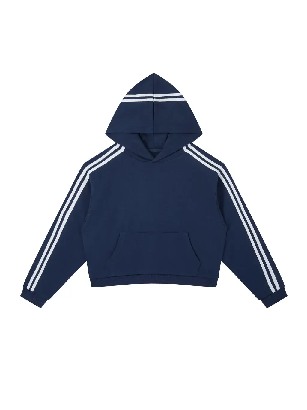 Contrast Side Stripe Cropped Hoodie custom hoodie manufacturer