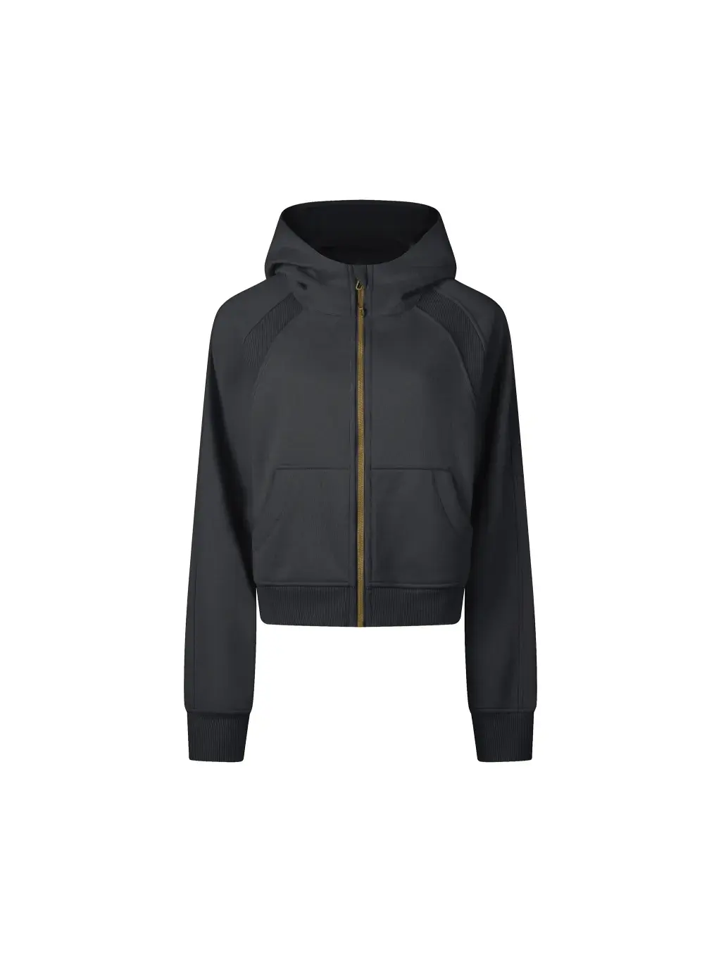 Cropped Zip-Through Hoodie custom hoodie manufacturer