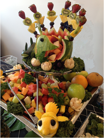 Fun fruit carvings