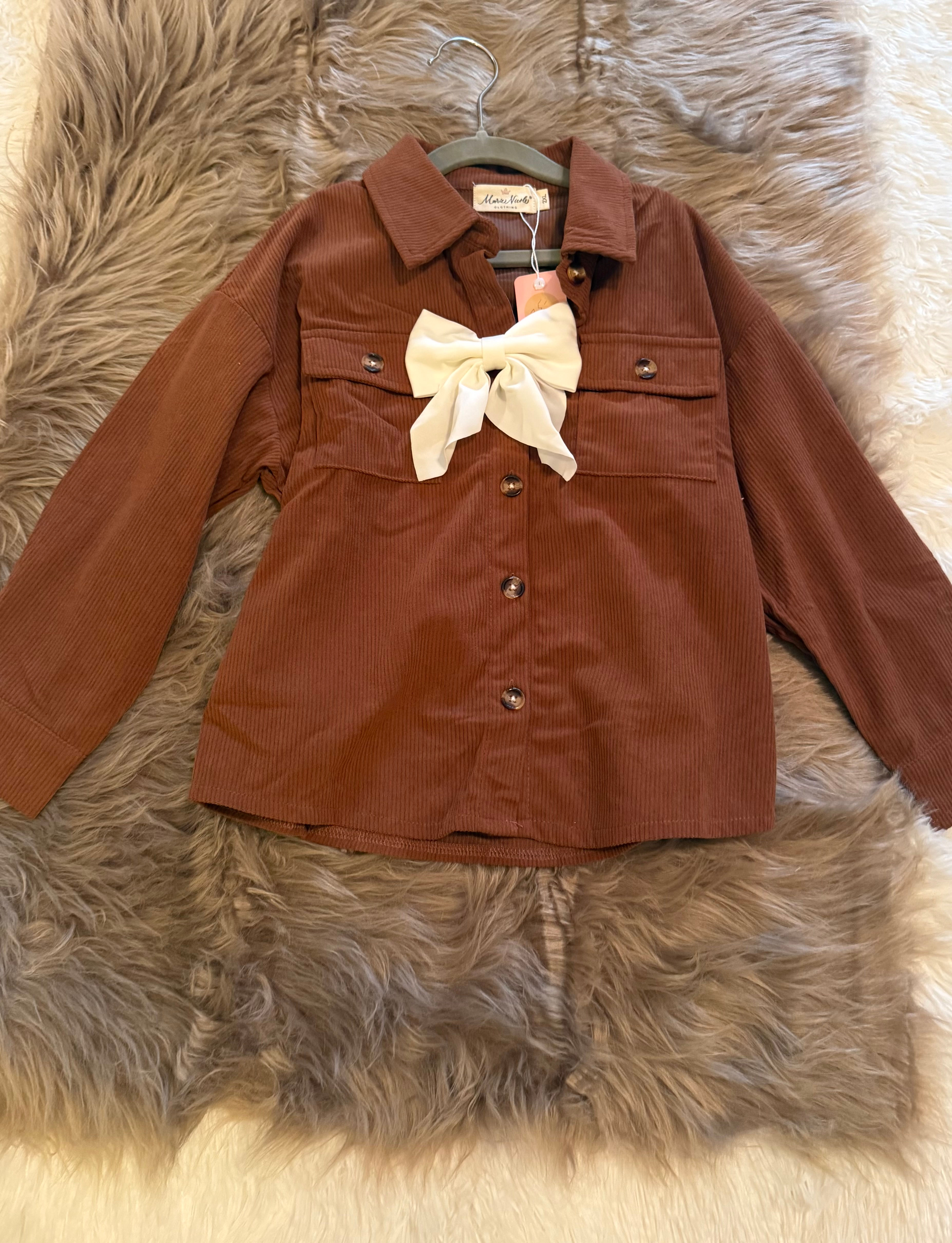Girls Corduroy Shacket