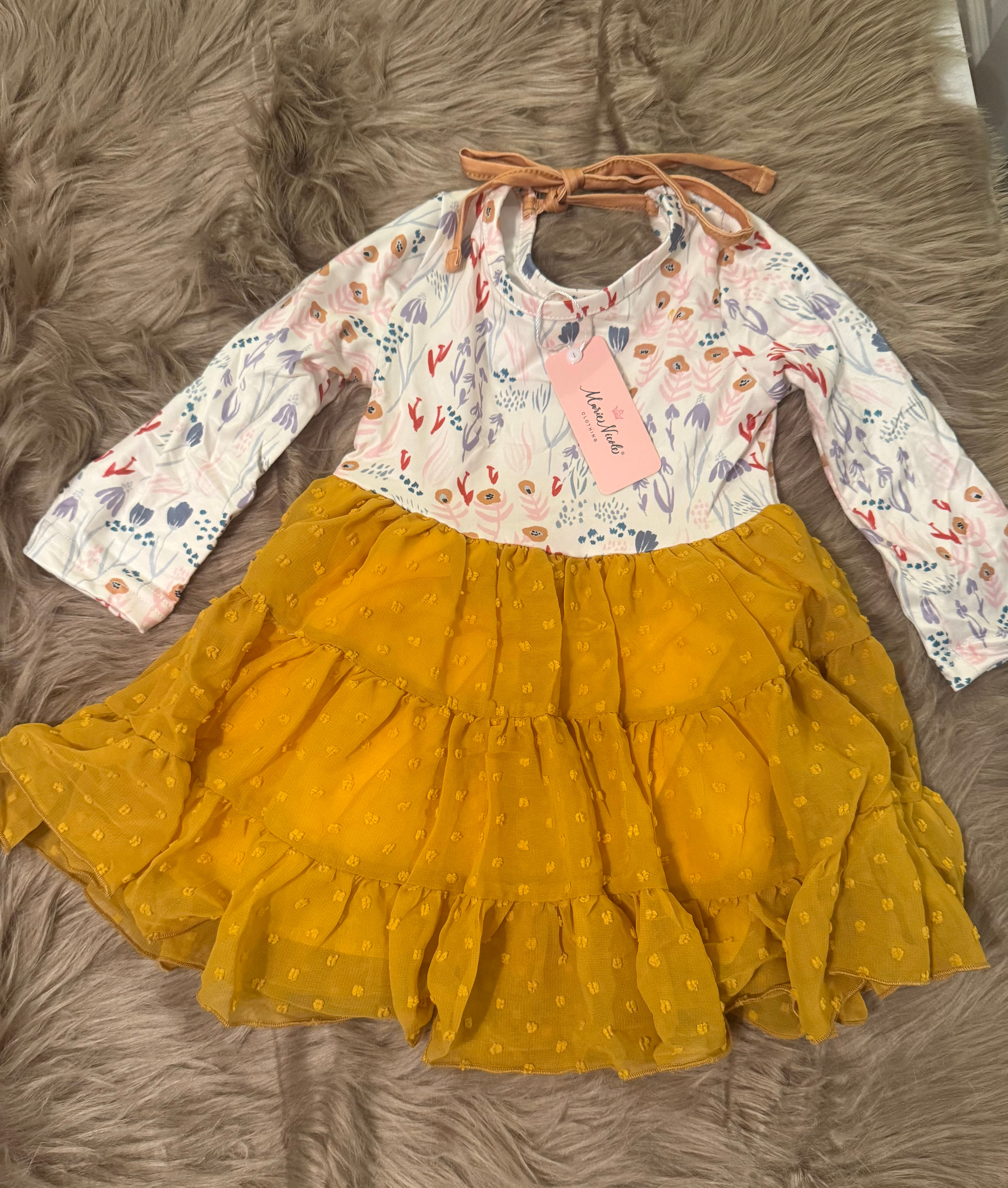 Garden Floral Swiss Dot Dress