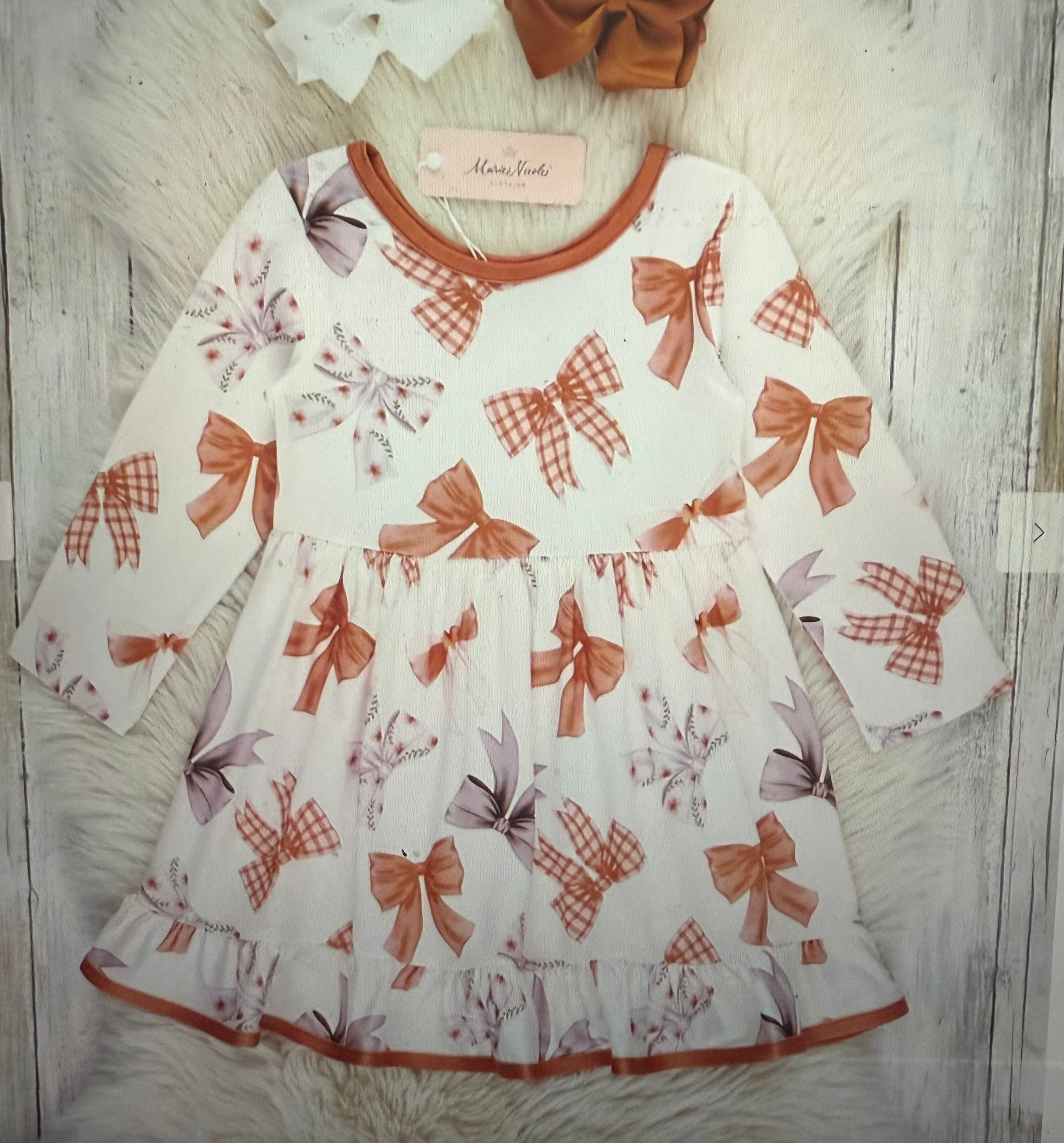 Falling for Bows Ruffle Dress