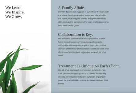 Marissa Bennett Consulting website About page design