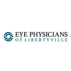 This is the logo for Eye Physicians of Libertyville.  An abstract teal eye next to the words Eye Physicians of Libertyville
