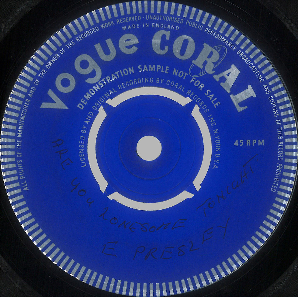 Are You Lonesome Tonight DS Coral Demo - Side 1