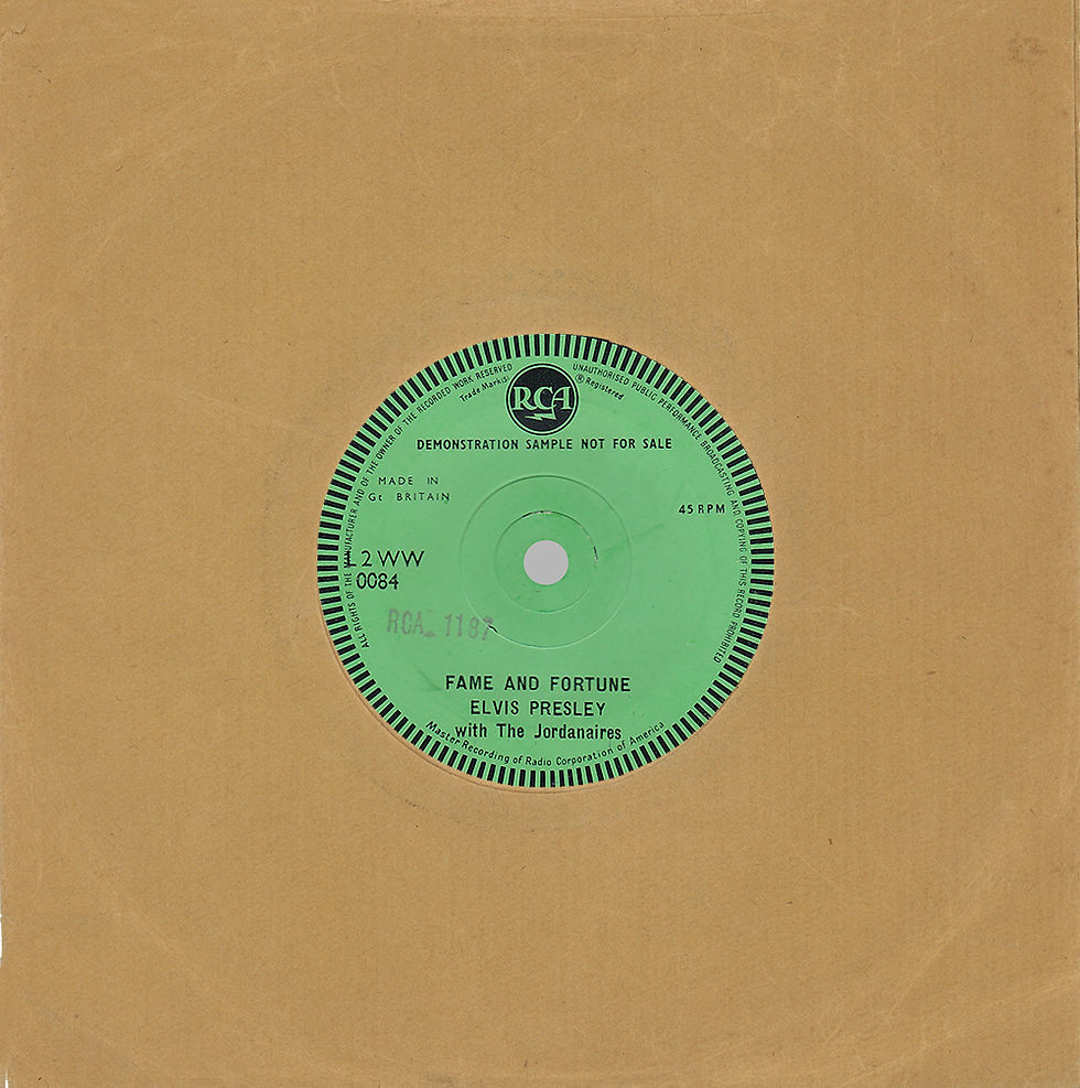 SS Fame and Fortune Demo Sleeve - Side 1