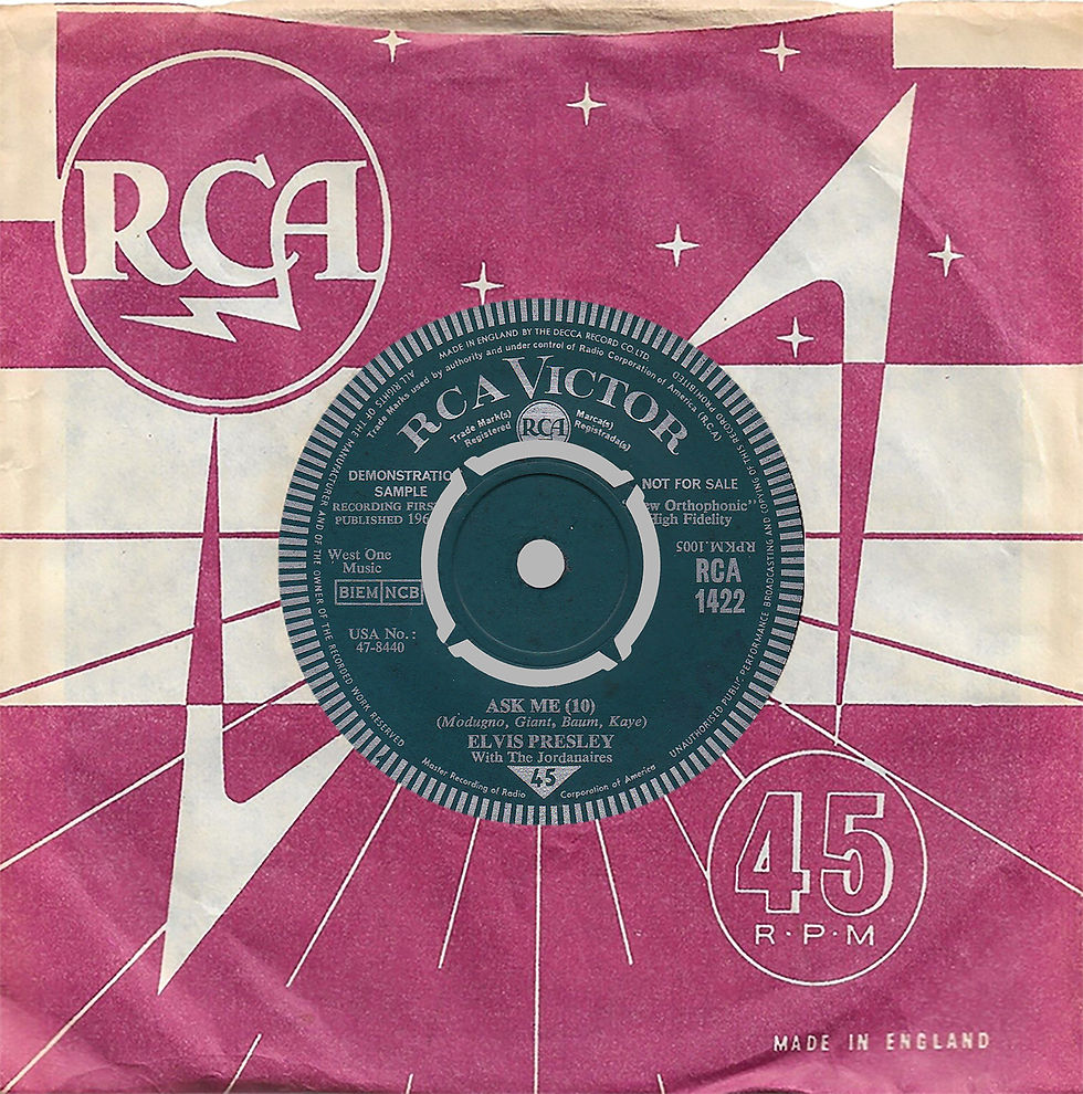 Ain't That Loving You Baby Demo Sleeve - Side 2