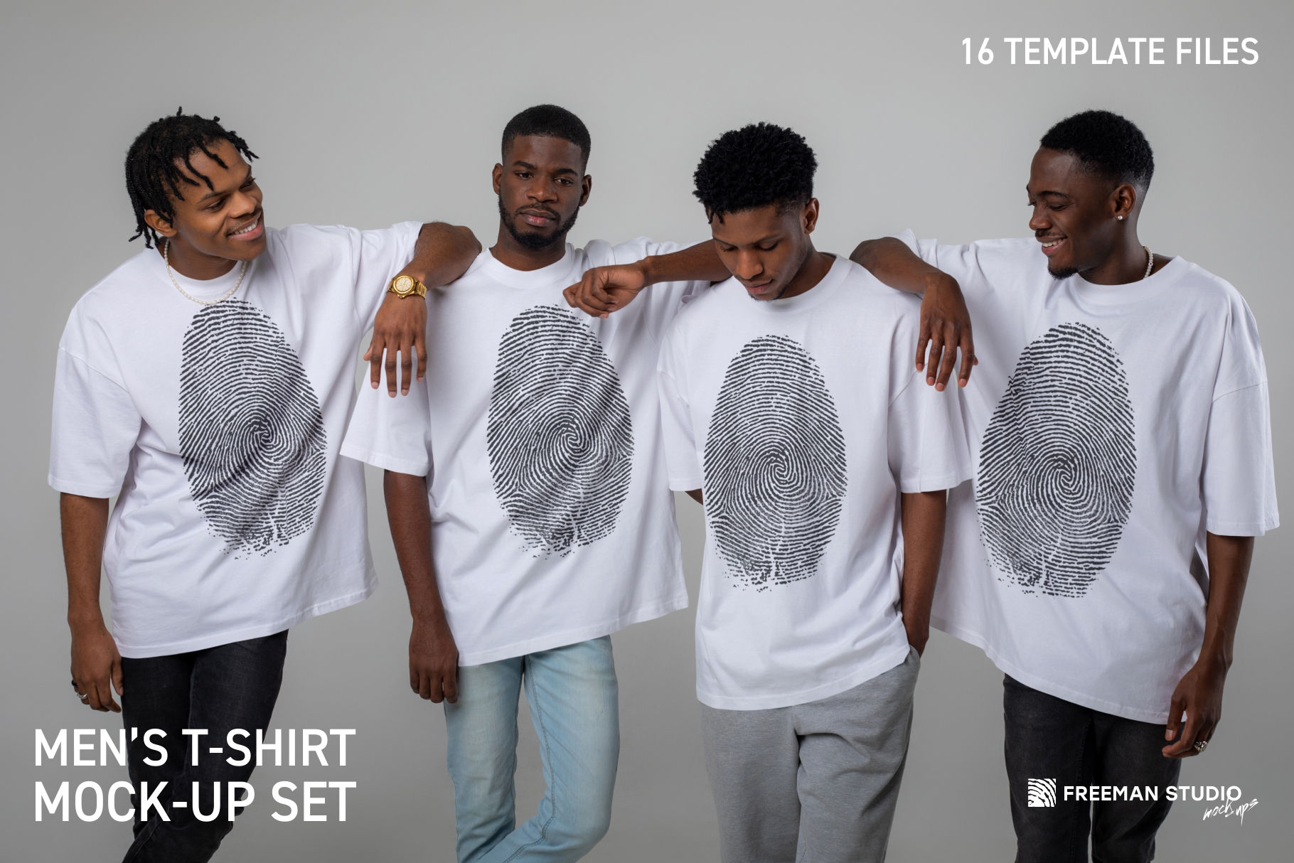 Men's T-Shirt Mock-Up Set