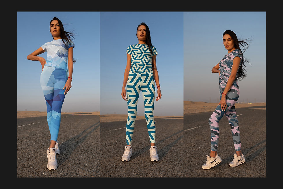 Thumbnail: Girl in Desert Leggings Mock-Up Set