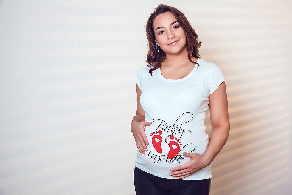 Thumbnail: Pregnant Woman T-Shirt Mock-Up