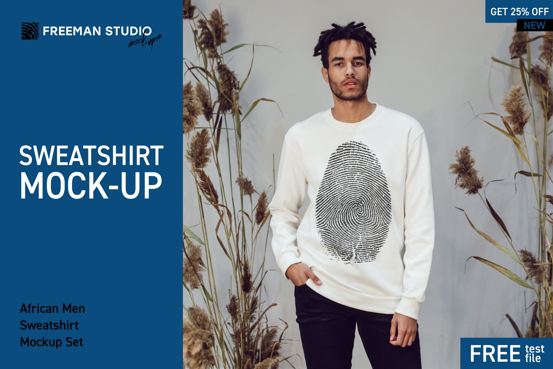 African Men Sweatshirt Mock-Up Set