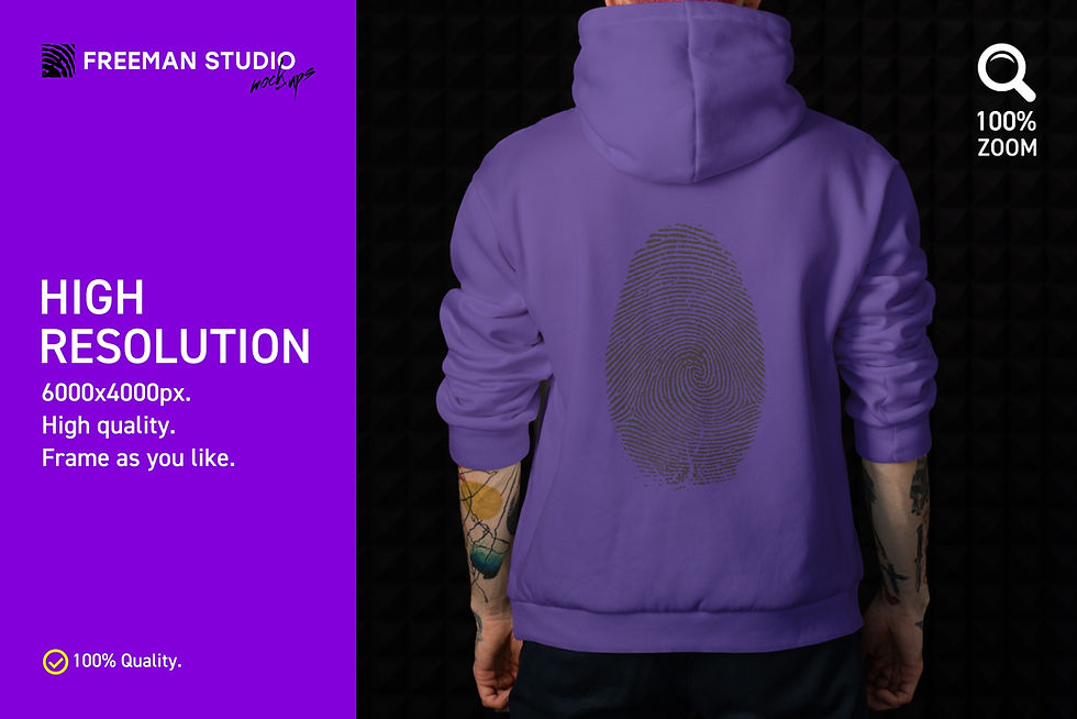 Thumbnail: Man's Hoodie Mock-Up Set