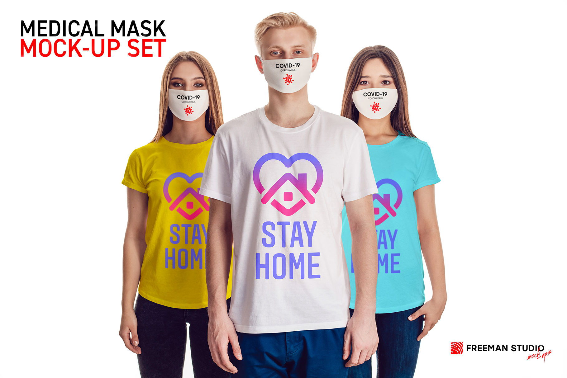 Medical Mask Mock-Up Set