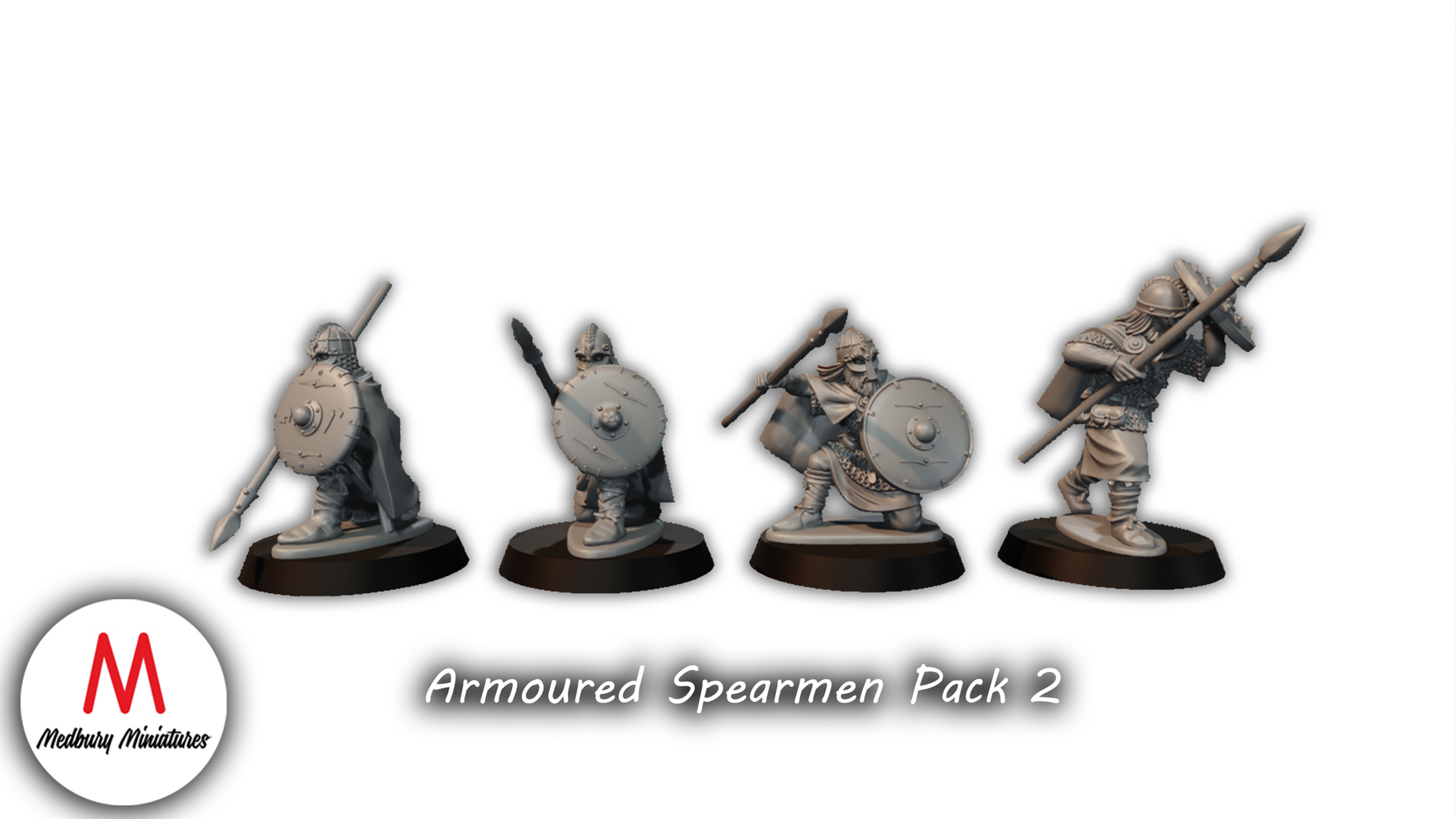Vendel Era Armoured Spearmen Pack 2 (x4)