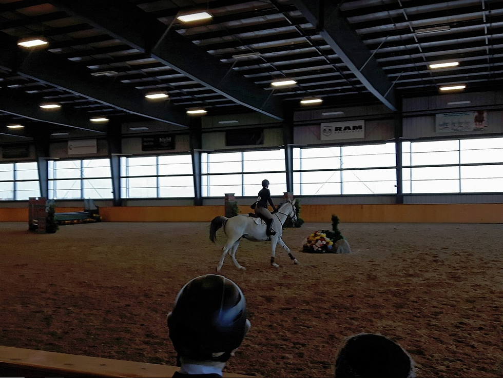 On her way to a third place finish