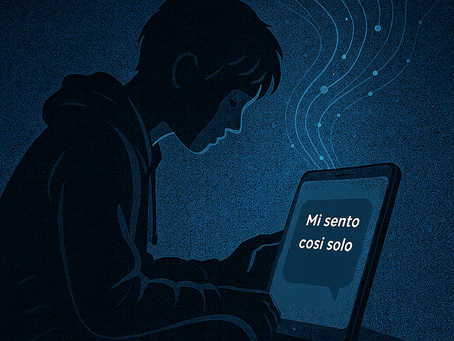 ragazzo sui social