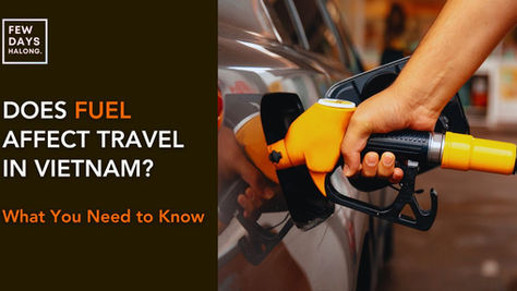 Fuel station in Vietnam with motorbikes refuelling, illustrating fuel impact on travel.