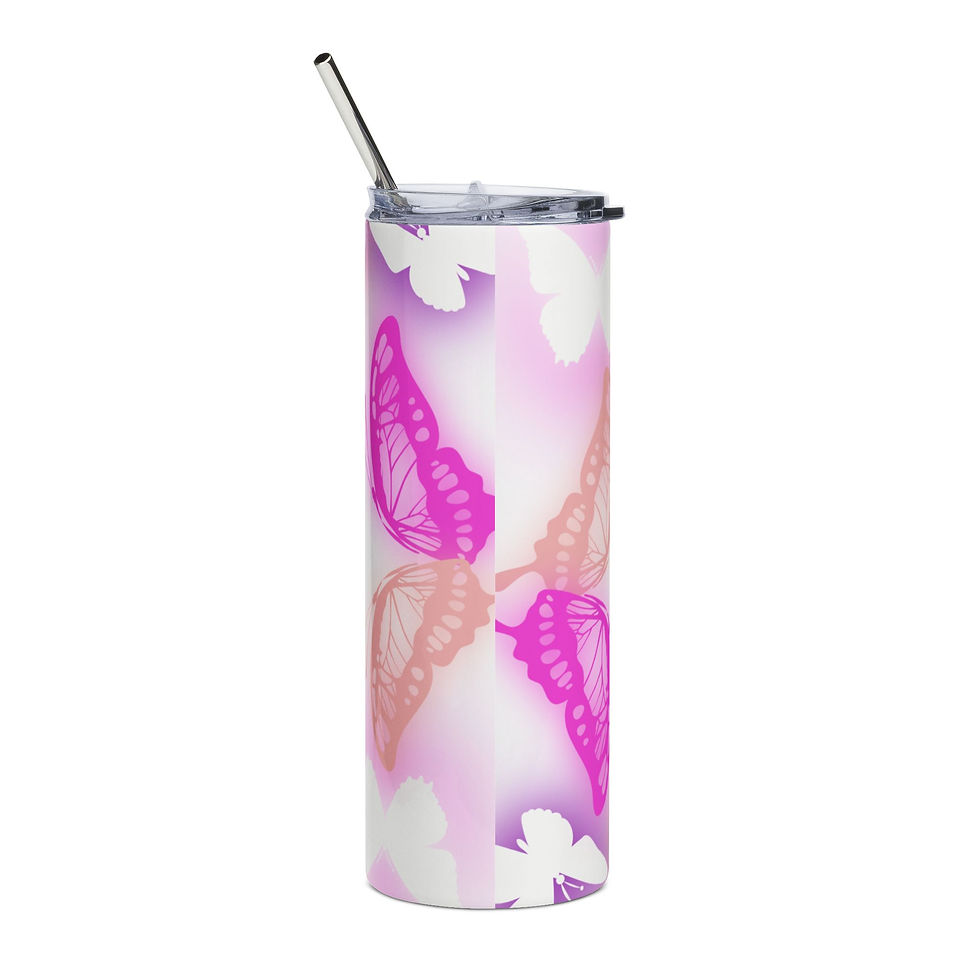 Thumbnail: "I Am Girl Greatness" Butterfly 20oz Stainless Steel Tumbler