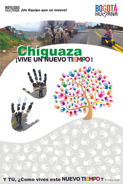 pendón entrega vías rehabilitadas