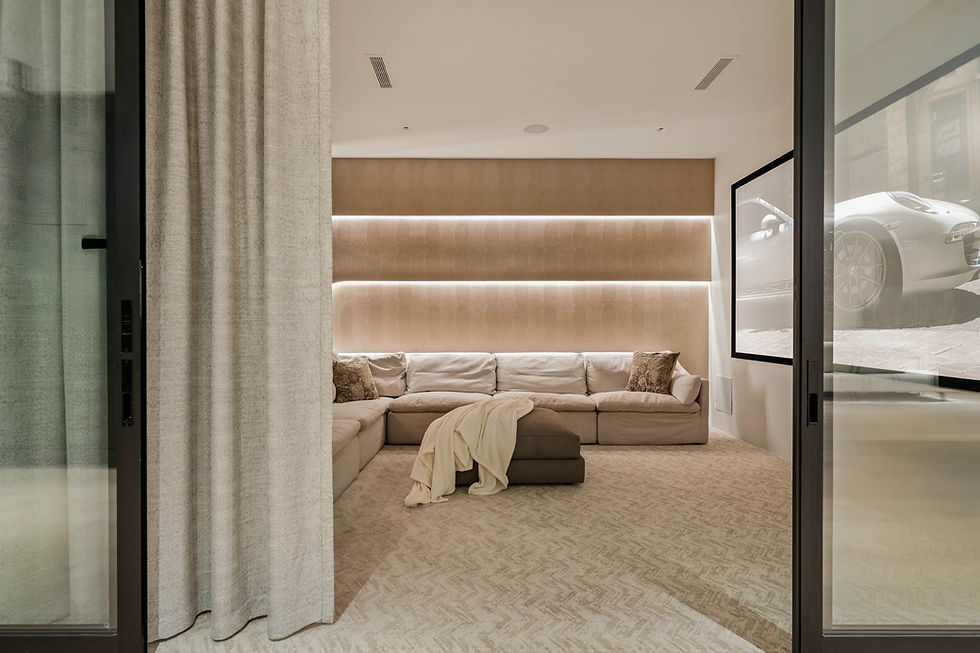 Warm minimal luxury interior design in Las Vegas with neutral tones and natural textures
